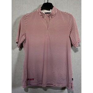 Cutter & Buck Women NWT Quarter Zip Size L Burgundy Rose Pink White Short Sleeve